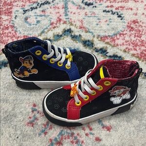 Kids Black and Red Paw Patrol Sneakers